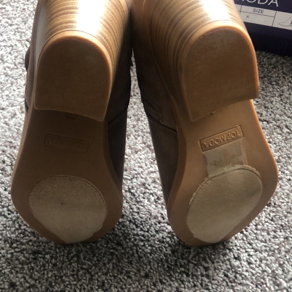 Top Moda Taupe Zandra Ankle Bootie - Picture 6 of 8